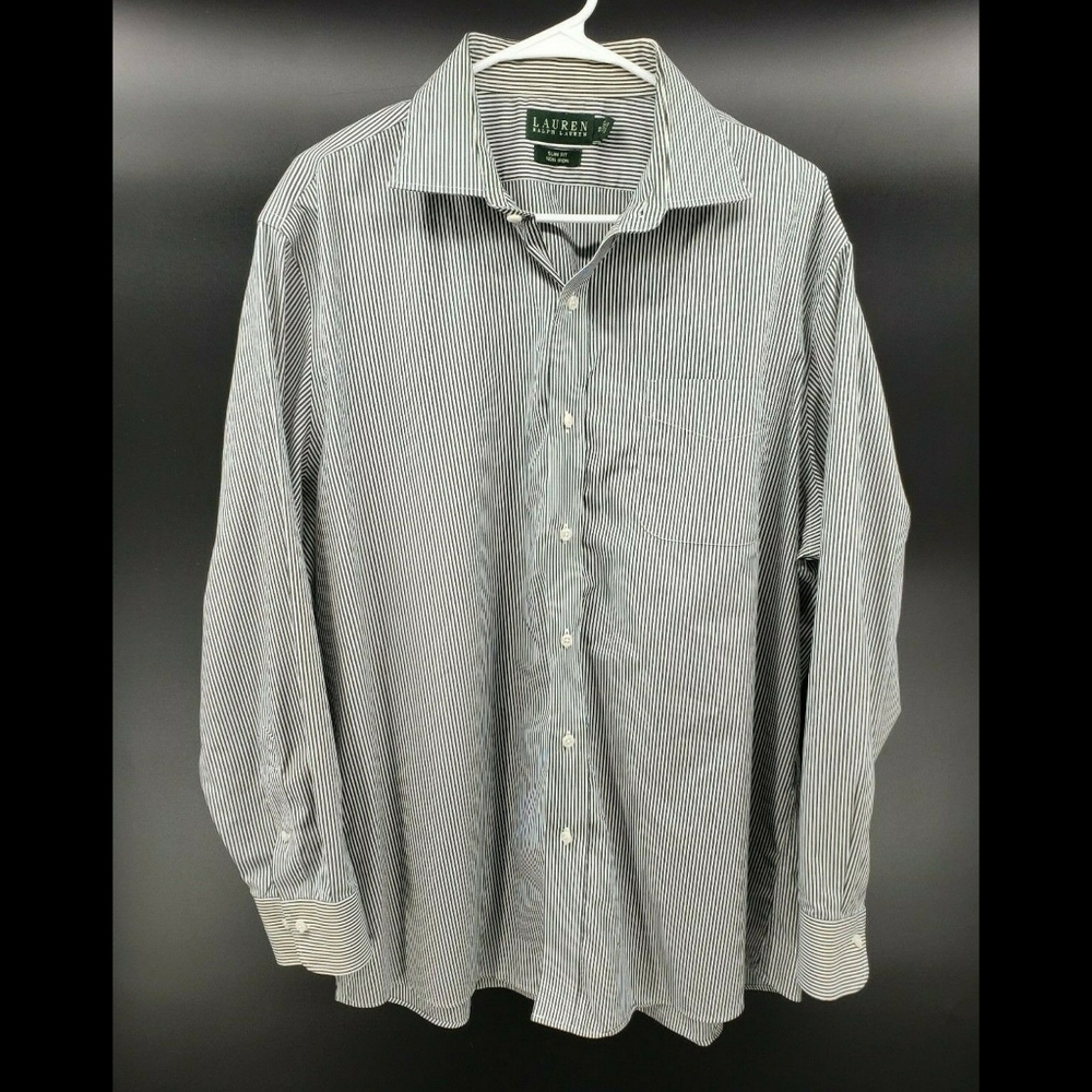 LRL Ralph Lauren Black Striped Button Down Shirt